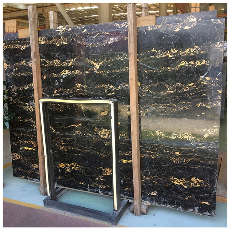 Portoro/porto Black Marble With Gold/golden Vein Marble Flooring Tile Wall Cladding Glossy Black Gold Marble Tiles