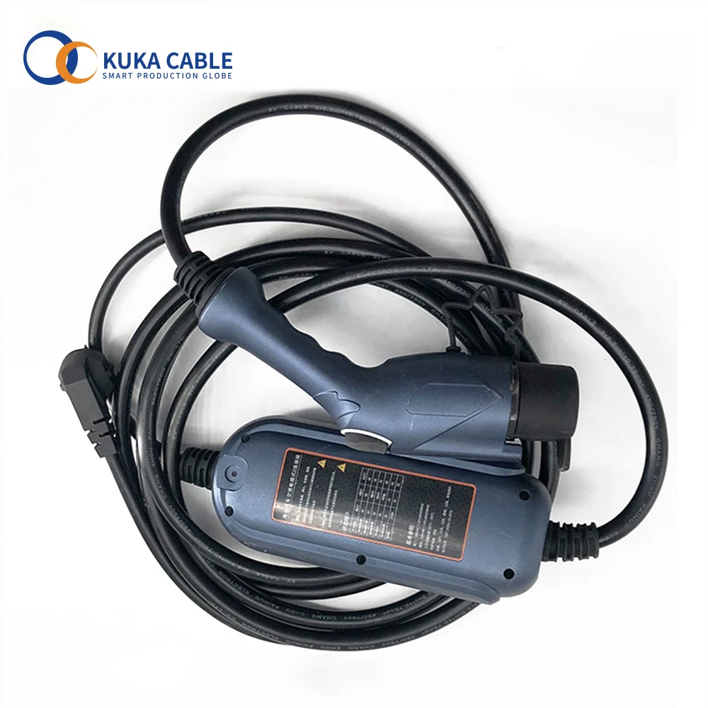 32A J1772 Type1 Mode2 Electric Car Charger EV Cable Fast Charging Mennekes Plug Industrial Ce Electrical Plug Socket 