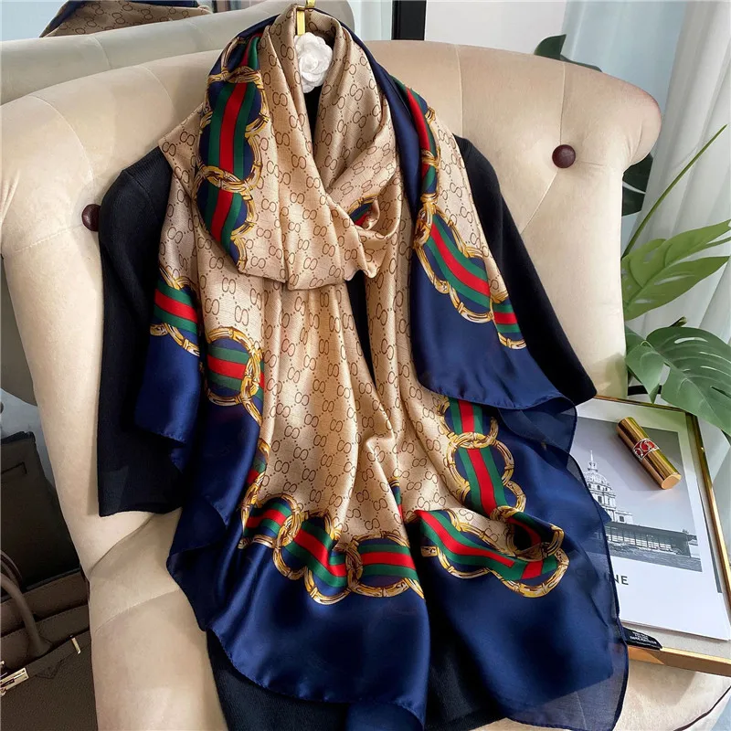 180*90cm  women long imitated Silk shawl Scarf