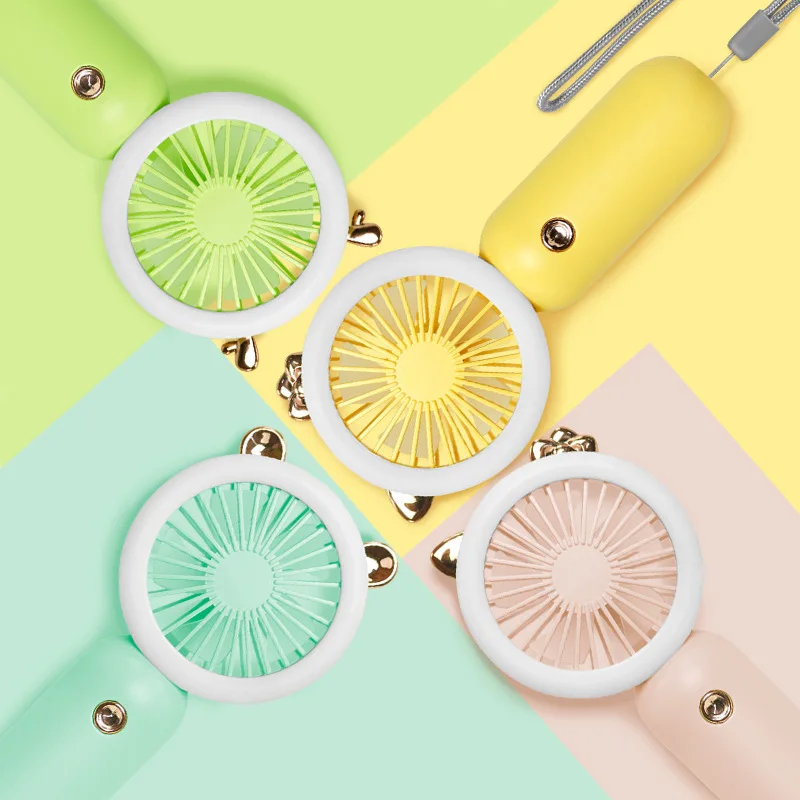 Summer Cute Mini Fan Cat Ears Bladeless Fans USB Charge Lashes Portable Fans For Lash Extension Glue Dedicated Dryer Tools
