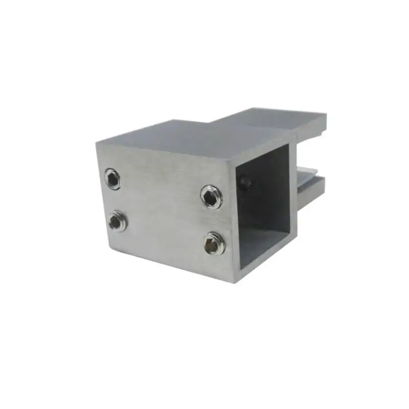 Kensharp Modern Stainless Steel Square Tube Clamp Casting Technics Glass Corner Connector for Square Shower Room Enclosure