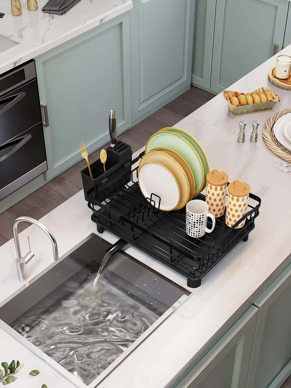 High Quality Dish Drying Rack Over Sink Kitchen Storage Rack Kitchen Countertop Dish and Bowl Organizer