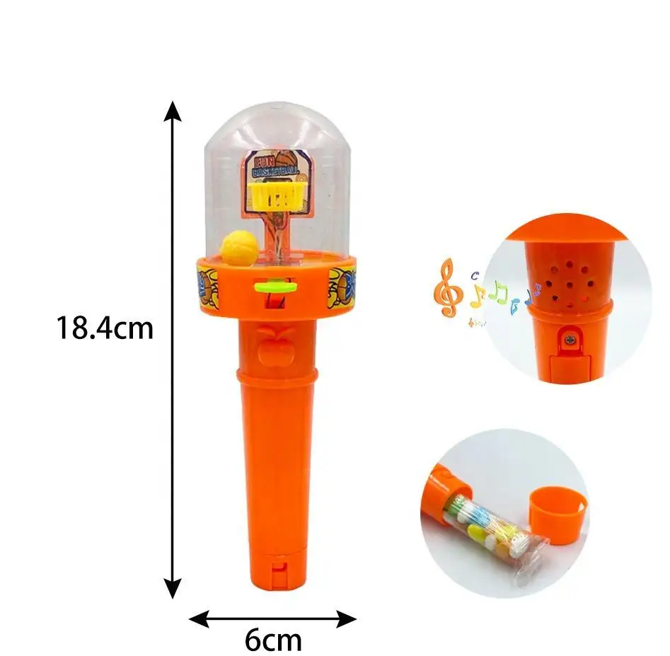 Хит продаж дешевые игрушки для конфет пластиковые мини-игрушки с музыкальными пальцами баскетбольные конфетами детей играющих
