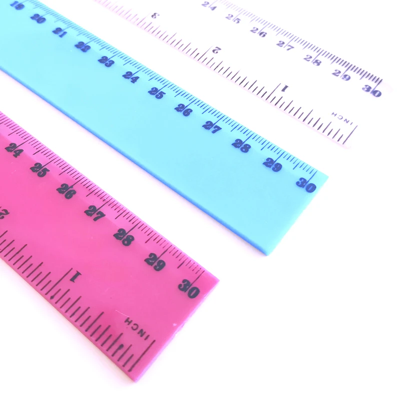 Линейка прозрачная для всей семьи и школы 30 см 15 14