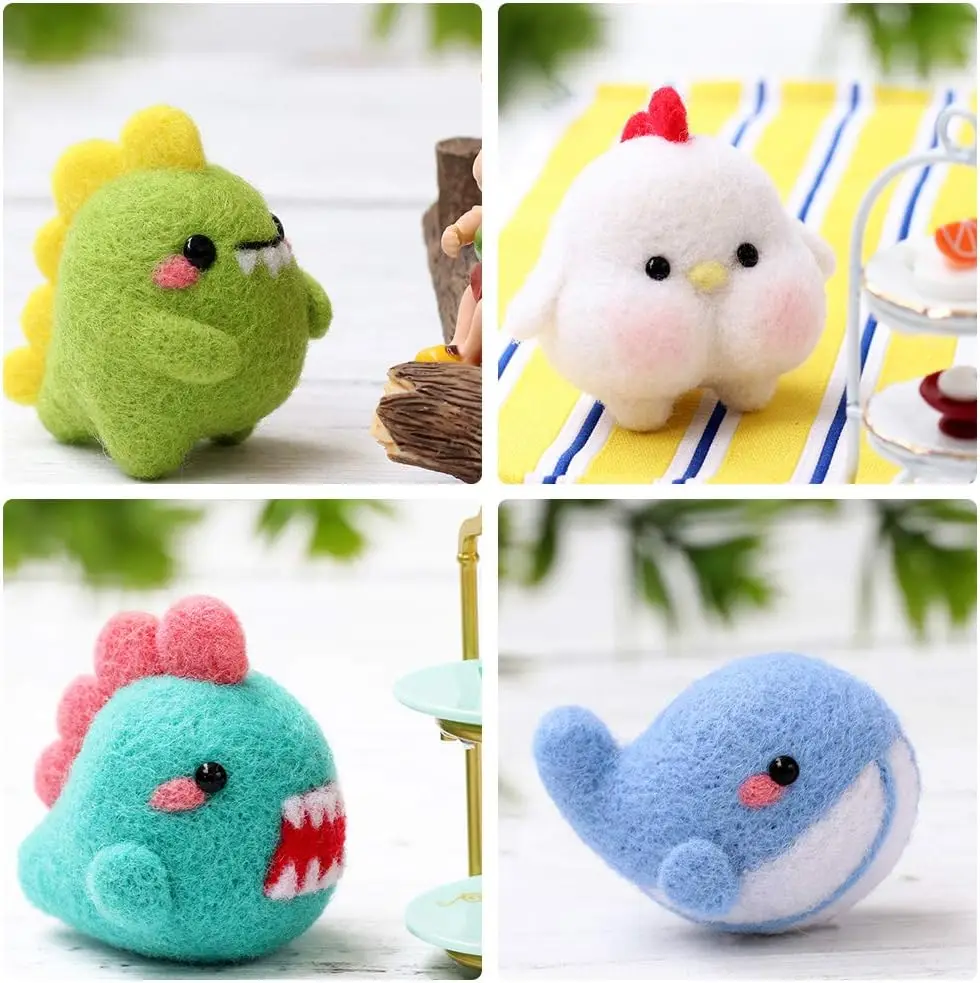 New Product Diy  Felting animal wool Kit handmade Material Package felting wool craft