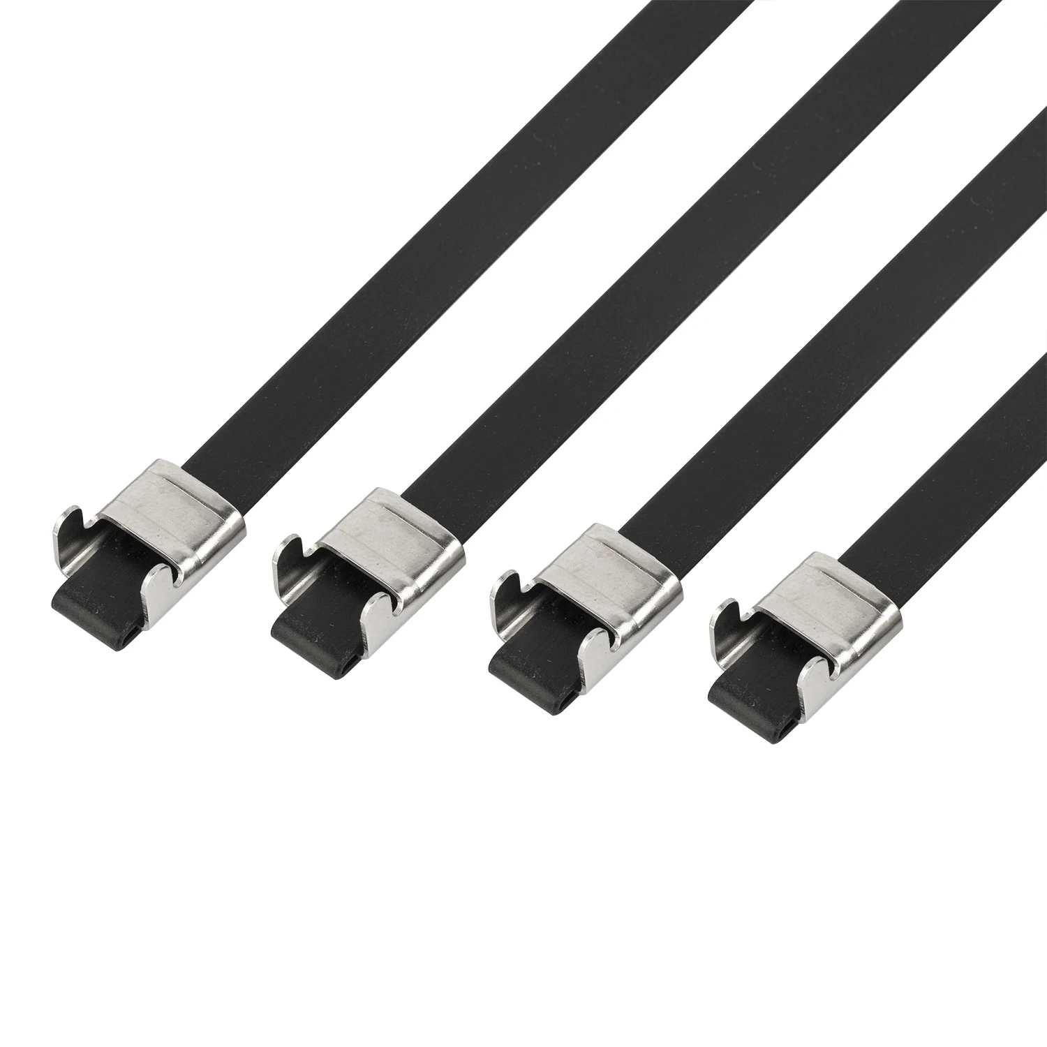Wing lock PVC covered stainless steel cable tie