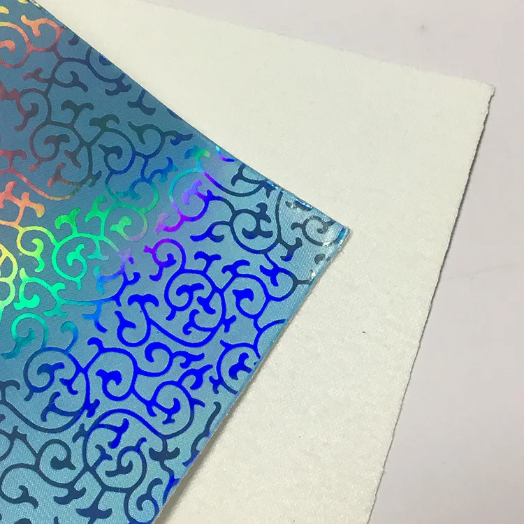 Holographic Colorful Laser Vine Pattern Leather Luxury Faux Leather For Metal Mirror Handbag Case