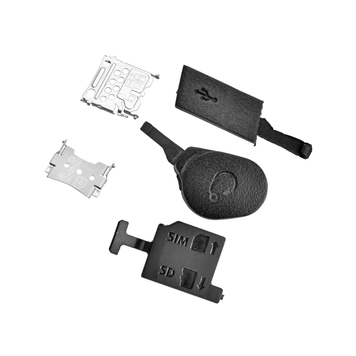 New Spare Phone Parts Charger Port Sim Sd Card Tray Cover For Kyocera DuraXV E4610 Verizon 4G