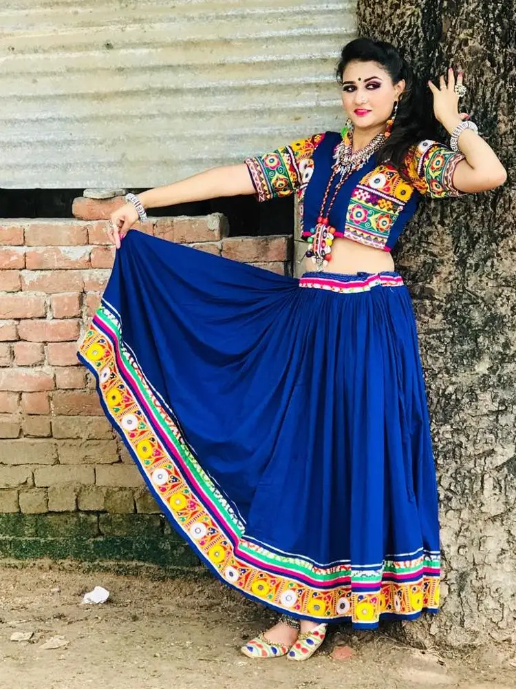 Новейшая модная Женская Вышивка Navratri lehenda, Холи, Ghaghra, Холи с Bandhej, дупатта, традиционный Navratri, Холи