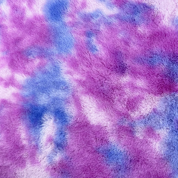 KINGCASON Skin De Cone Tie-dye градиентный цвет пушистый кролик искусственный мех Ткань