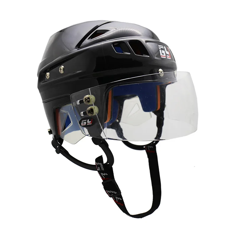 High Quality Custom outer anti-scratch  inside anti-fog  Helmet Gear Factory Wholesale for Skiing and Ice Hockey