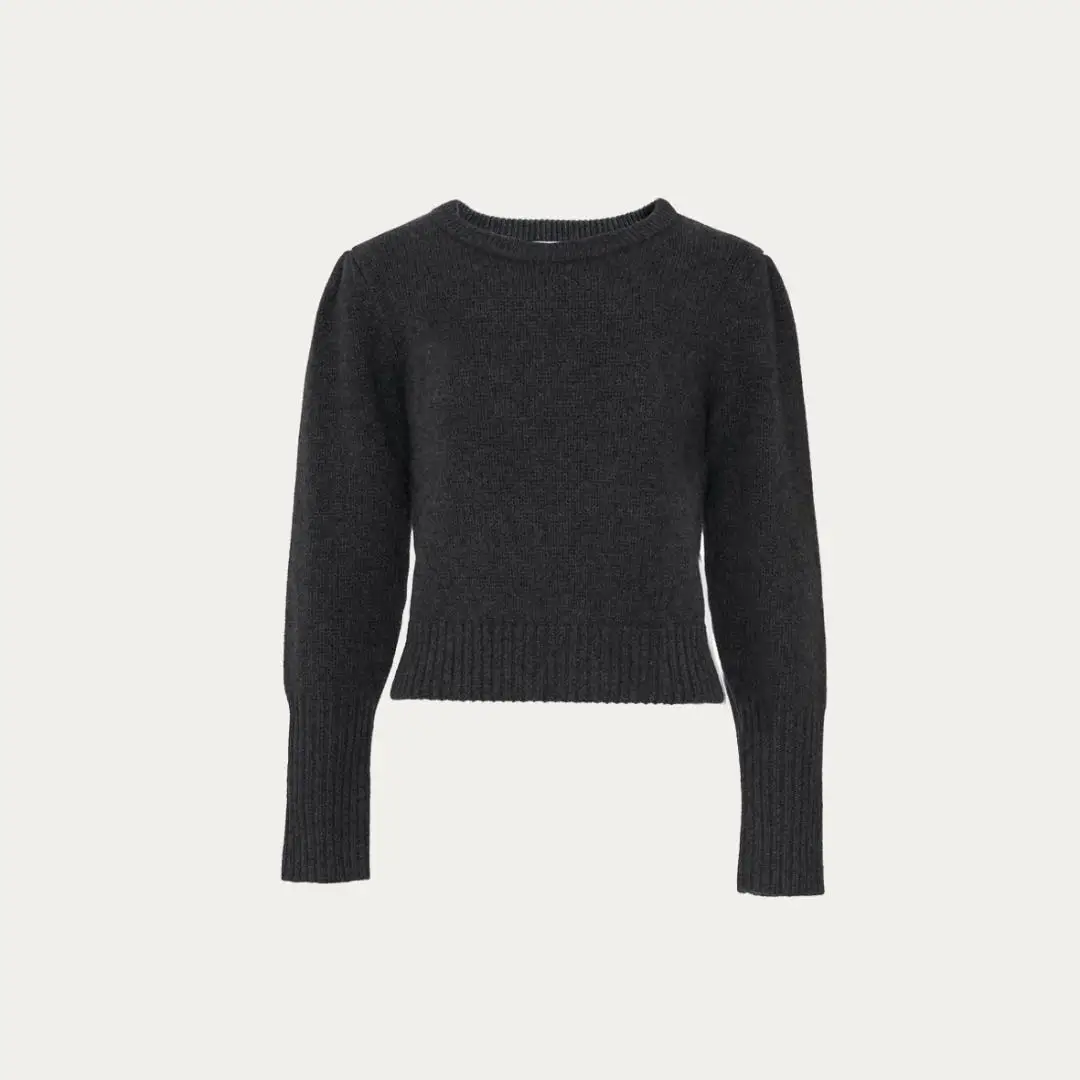 Ladies Casual Crew-Neck Top Sweater Wool & Cashmere Blended Jersey Knitted for Women Knitwear