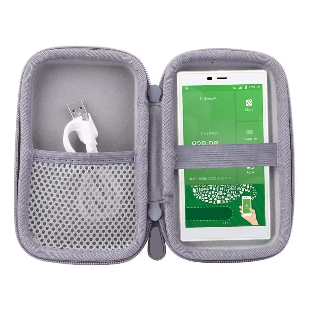 Portable Dustproof Storage Case for Mobile WiFi Hotspot PU EVA Case with Tool Features Dustproof Mobile Accessory Case