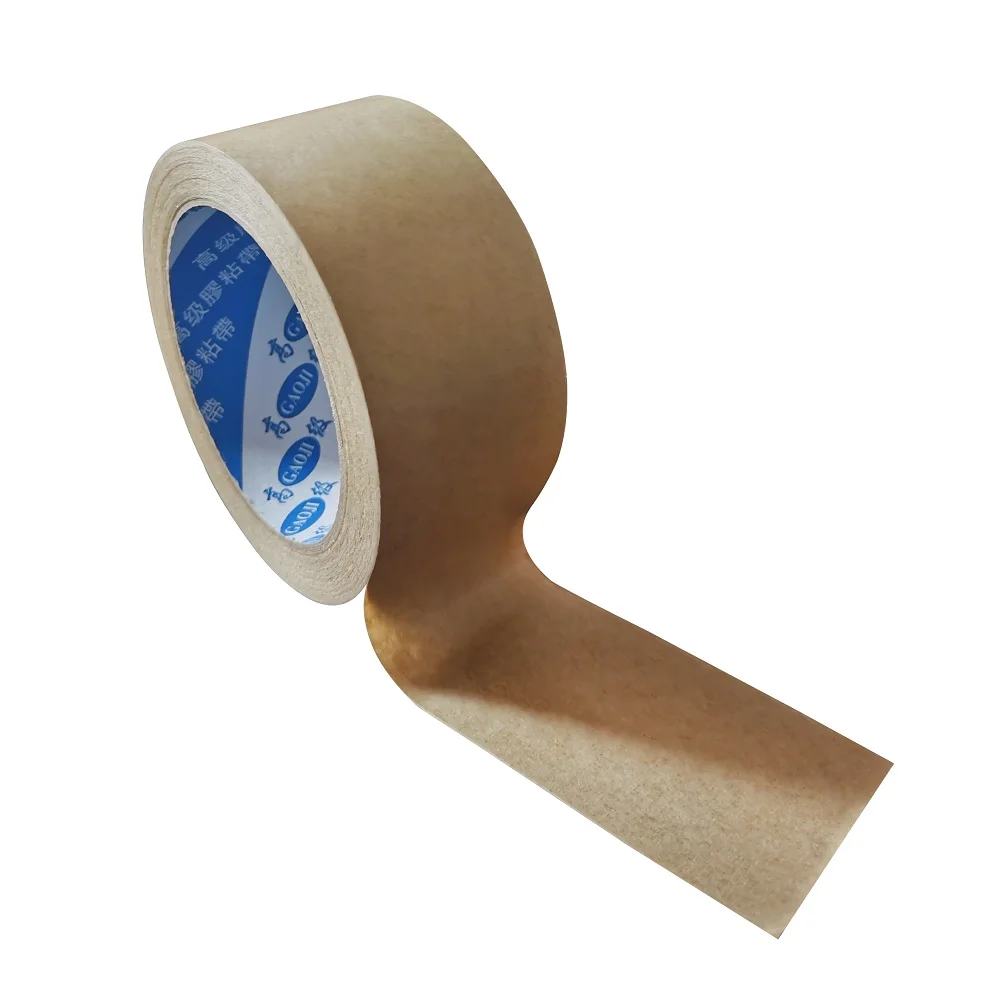 kraft paper tape, self adhesive paper gummed  perforated brown writing corner packing tape