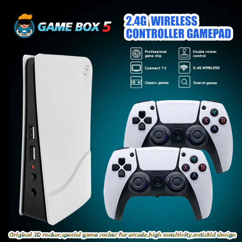 P5PLUS Wireless 2.4G HD Arcade PSP Home 4K TV Mini Game Console PS5 Handle Ares Game