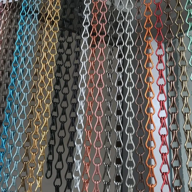 Красивая декоративная металлическая анодированная алюминиевая цепь