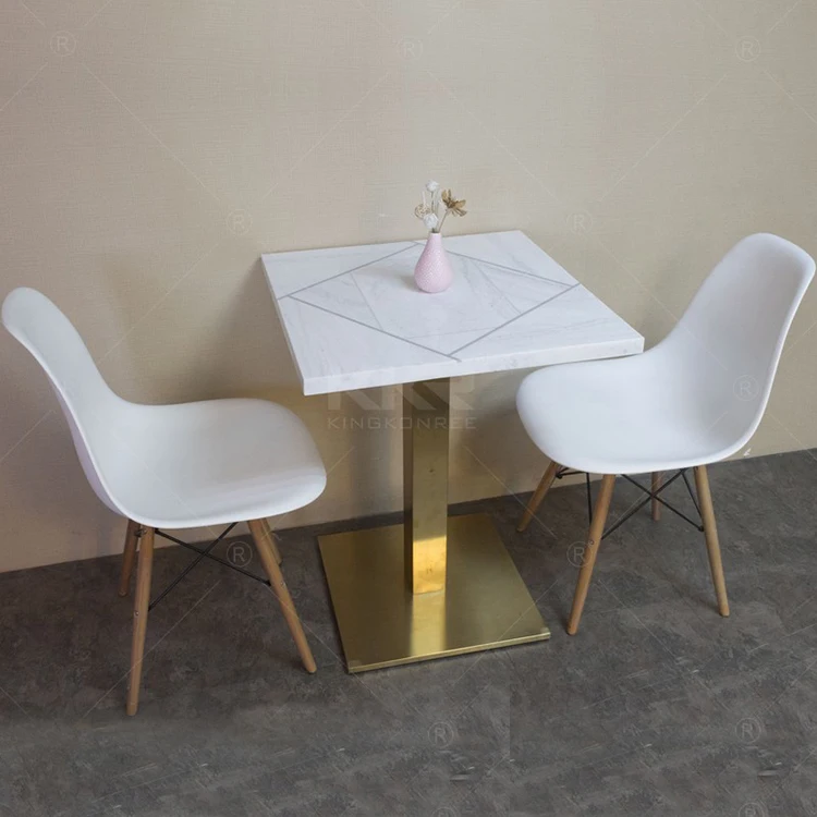 Customized Artificial Stone Restaurant Fast Food Dining Tables for Sale