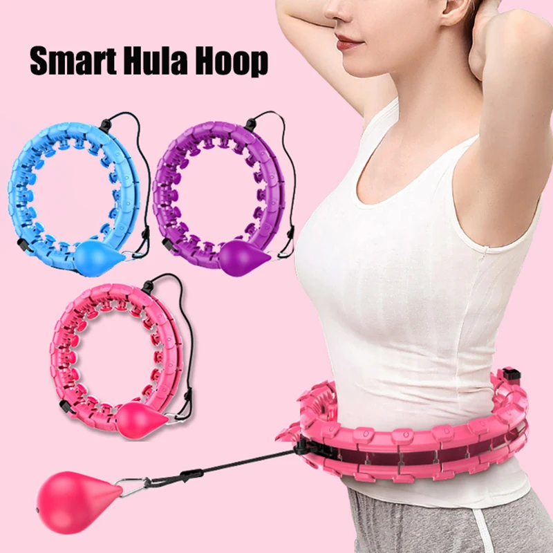 
New 24 Detachable Knots Adult Fitness Smart Weighted Hoola Hoop Hula Ring Hula Hoops with Weight 