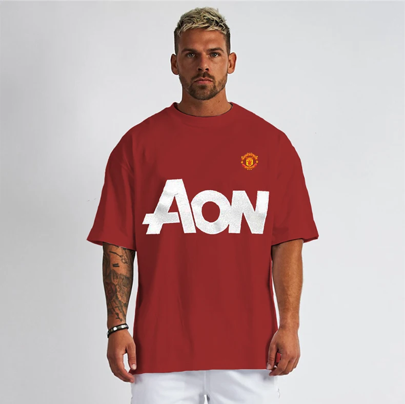 New arrival custom plus size graphic printing 100% cotton manunited t shirt