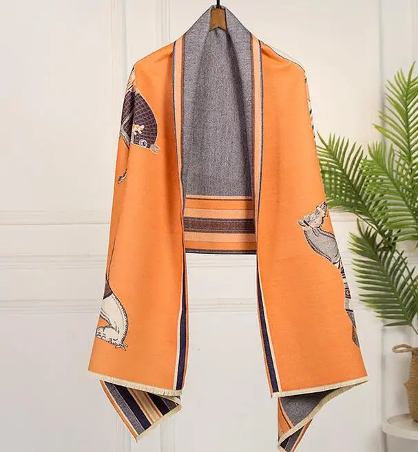 Factory Manufacturing Cashmere Scarves Customized Girl Style Fashion European design