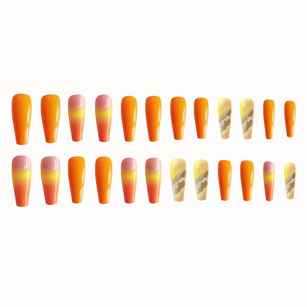 Free Samples Manicure Design Style Ballerina Packaging Box 24pcs Glamour Nail Art Press On Nails Nails