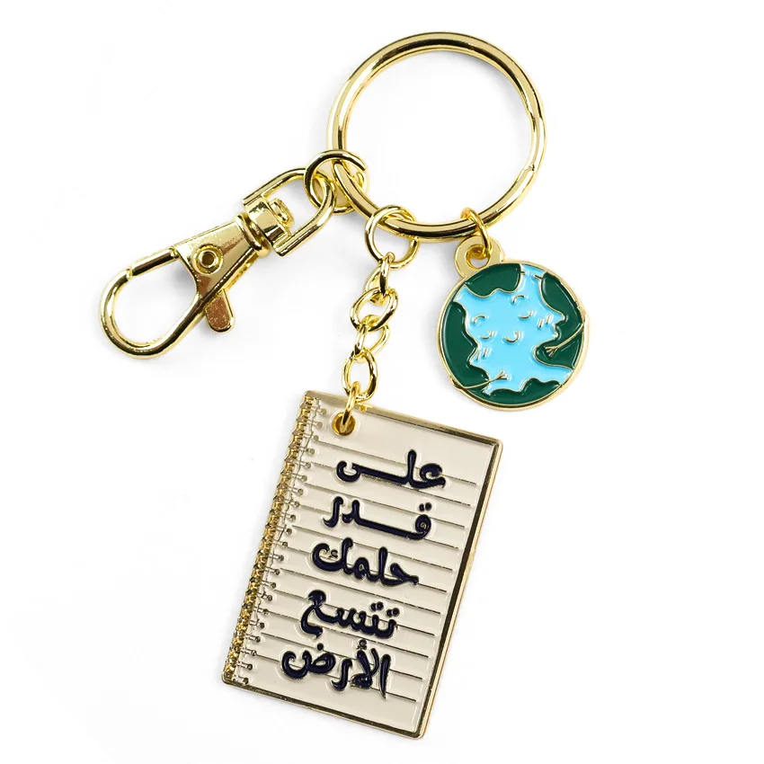cheap custom unique metal bible verse note keychain