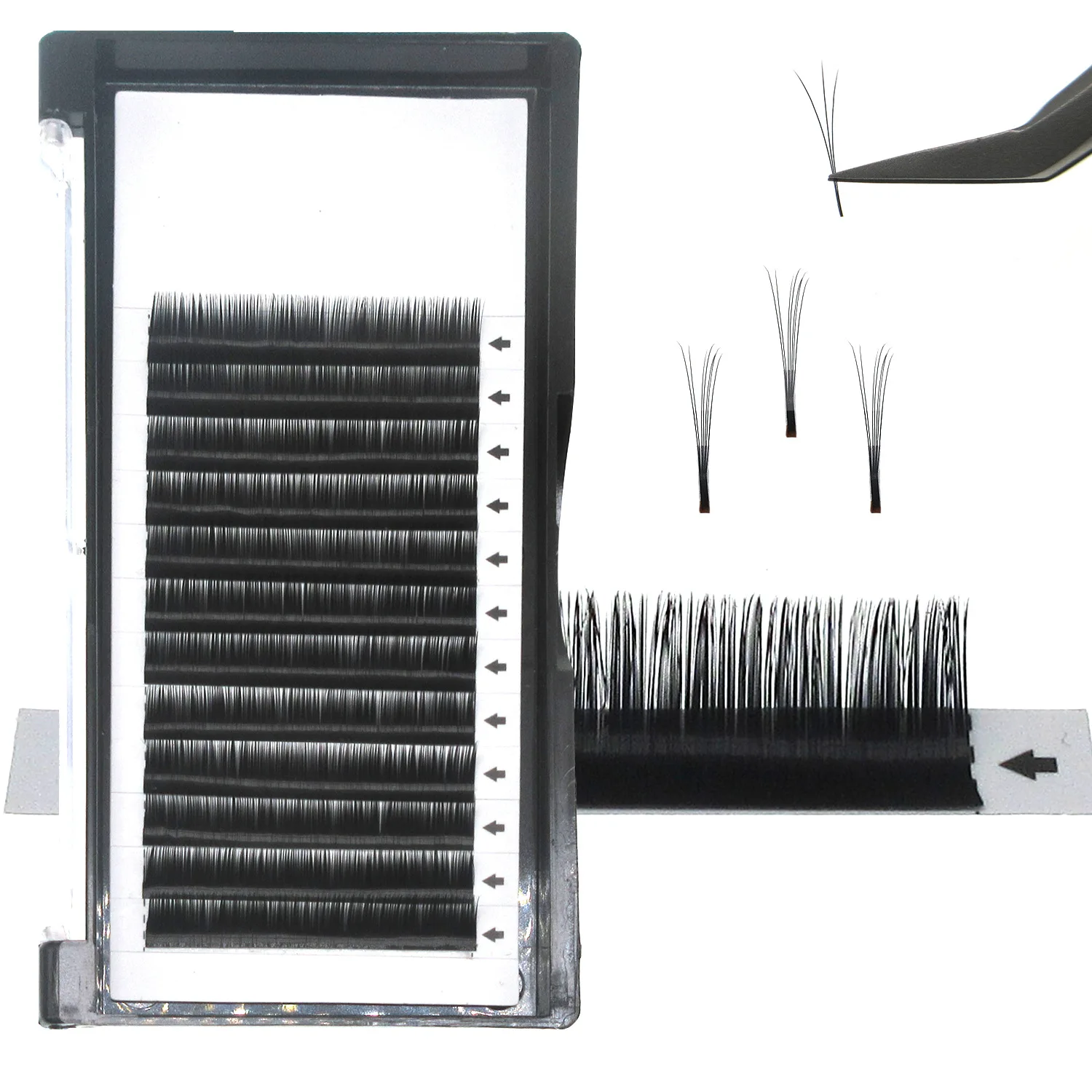 Wholesale 0.15mm Thick Classic Eyelash Extensions Cashmere Soft Lashes J/B/C/D Curl Velvet Volume Lash Trays Lash Suppliers