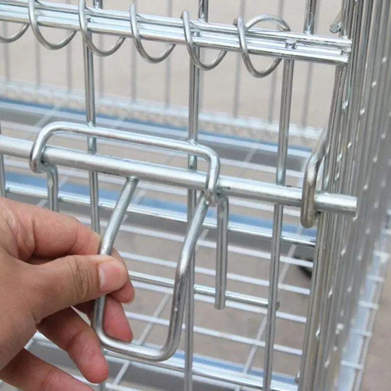 Wholesale Custom Professional Warehouse Galvanized Partition Lockable Layer Forklift Metal Wire Mesh Cage