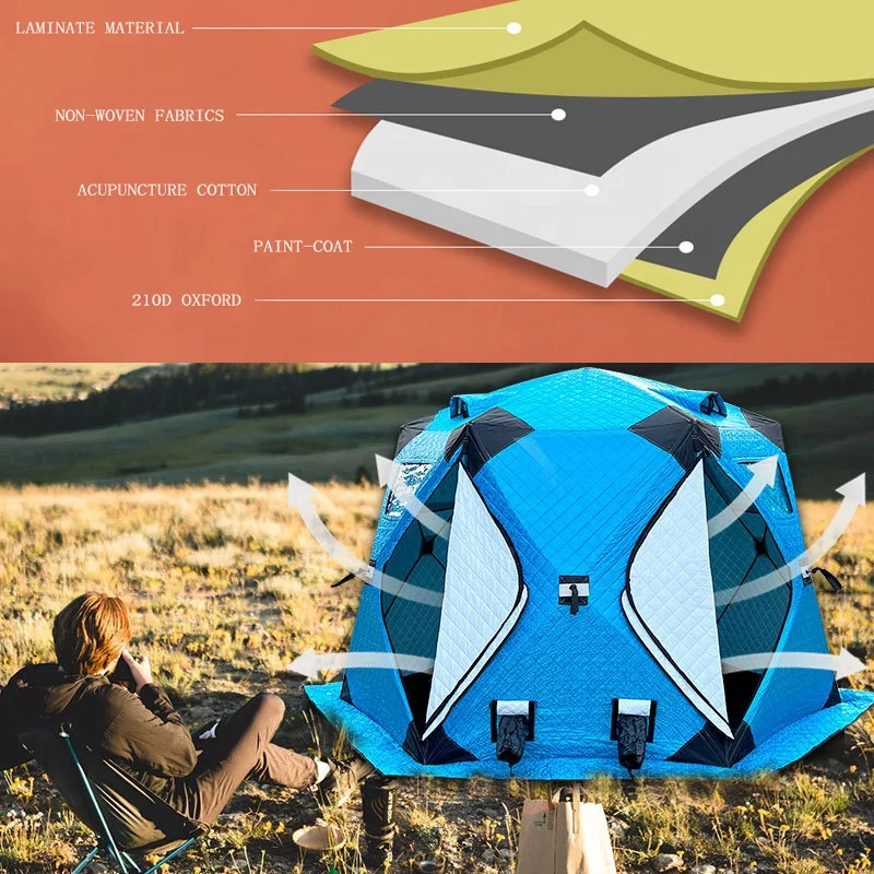 Luxury Outdoor Winter Ice Fishing Warm Tent camping sauna tent Other Camping & Hiking Products with TPU