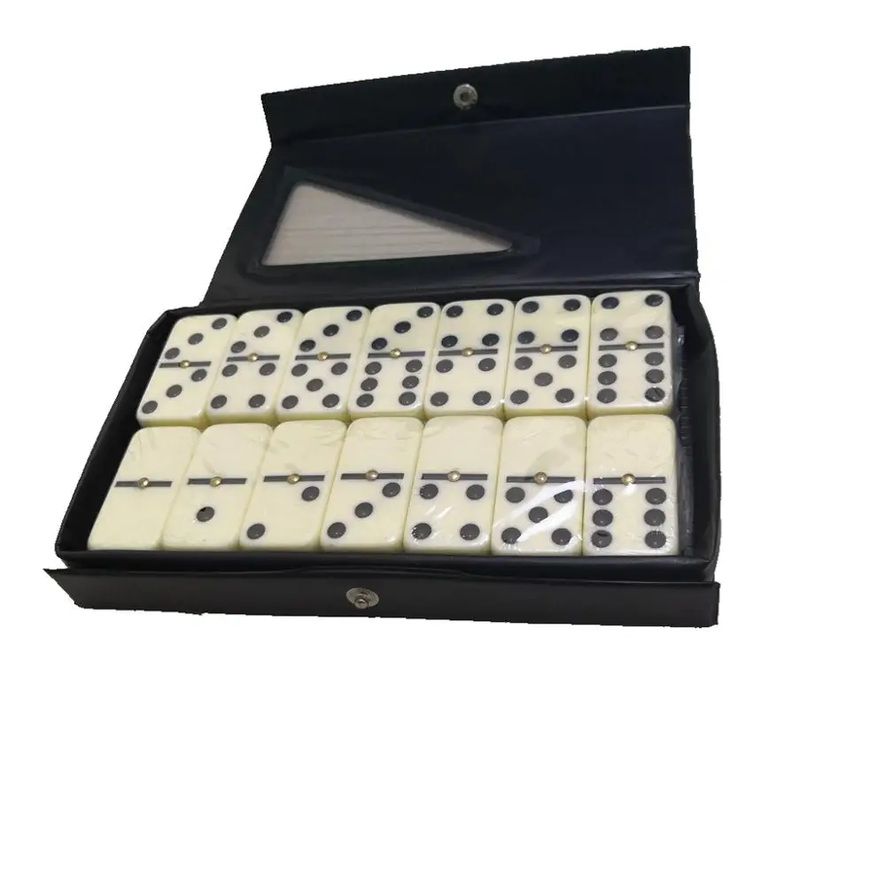 Factory custom acrylic tiles plastic cuban craft dominoes in pvc box