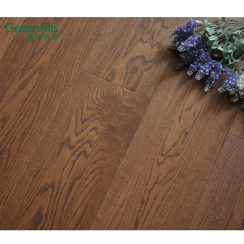 Engineering wide plank natural European oak flooring