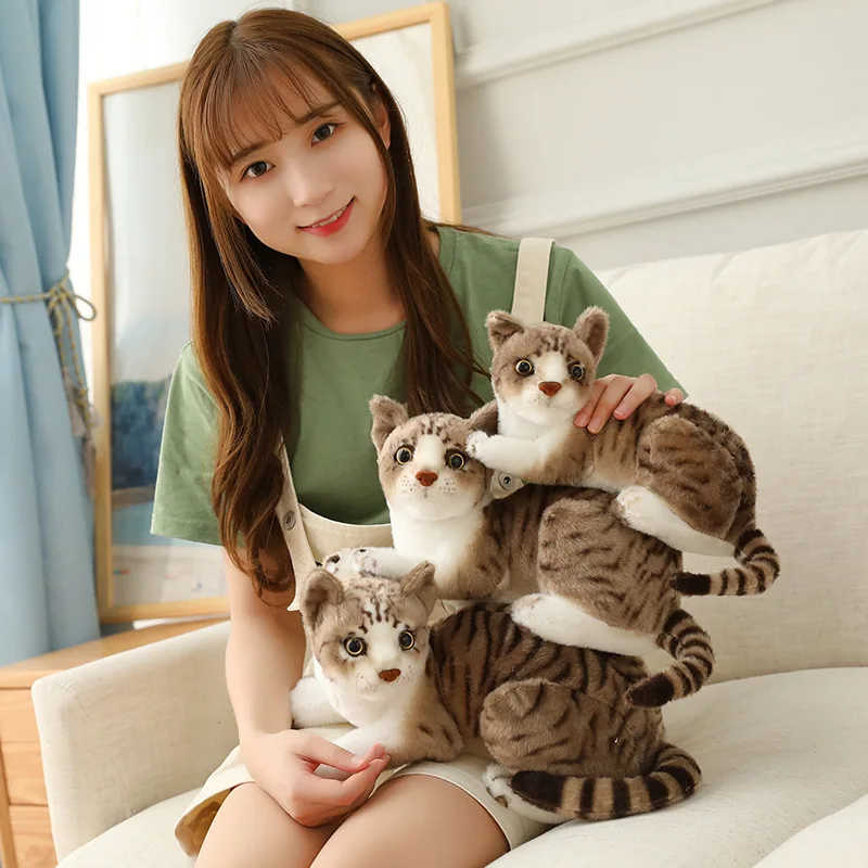Wholesale Simulation Cute Plush Dog Toy Lazy Cat Realistic Cat Plush Toy Cat Stuffed Animal Toy