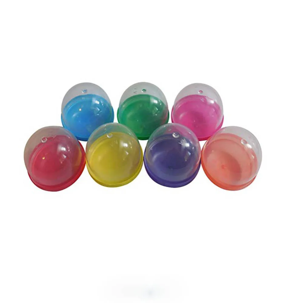 
Empty 2 inch Acorn Frosty Plastic Clear Capsules 7 Colors Pack Toy Stand Vending Machine Tiny Surprise Kids Party Favor 