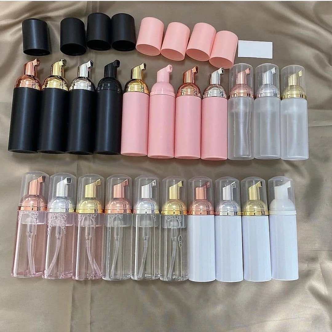 Beiqili 30ml 50ml Empty Facial Foaming Plastic Lash Shampoo Bottles Eyelash Extension Soap Foam Pump Cleanser Set Foam Bottle