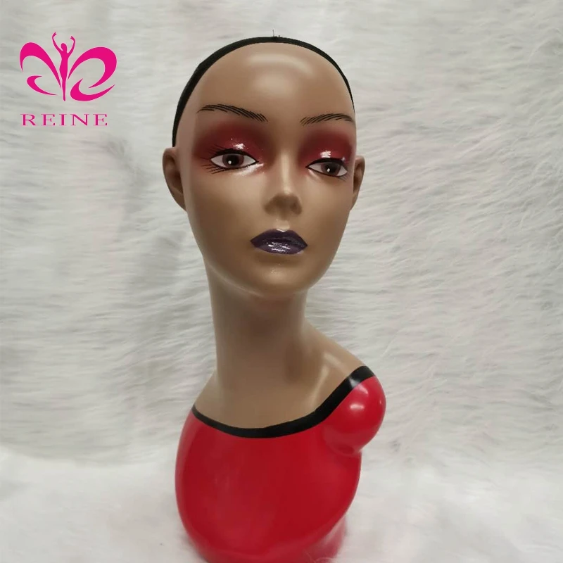 Hot Sale High Quality Left Head Model Skin Black Head Display Model Head Mannequin