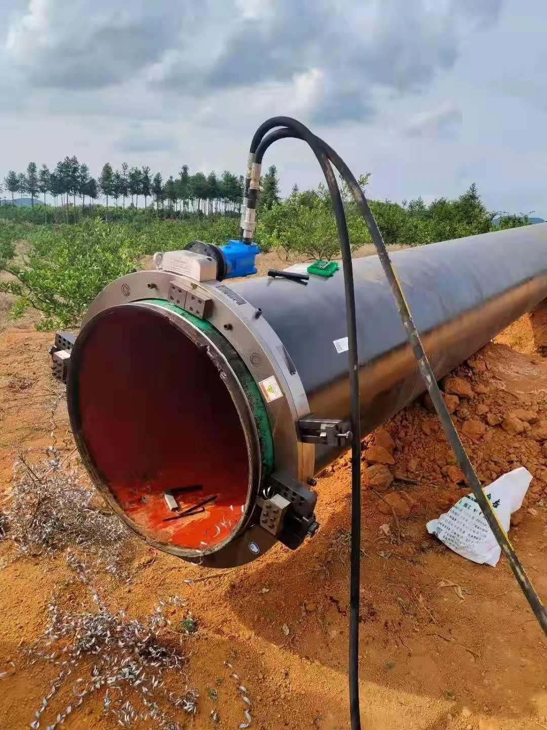 External tube chamfering machinepipe shaving and orbital welding Machine OCE-325