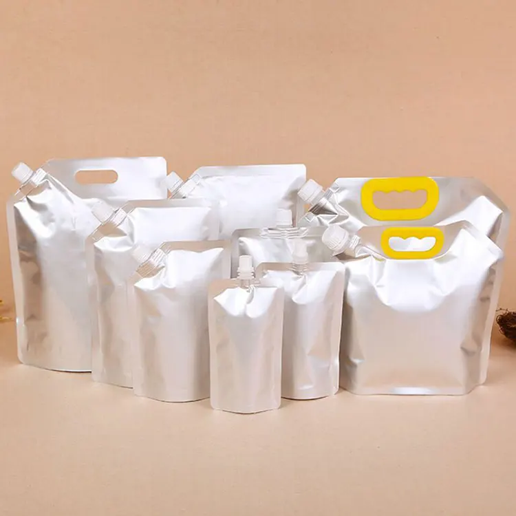 Drinks Juice Packing Stand Up Bag Pouch Spout Bag   Stand-Up Zipper Plastic Drink Spout Pouch For Water Drink Pouches Bag