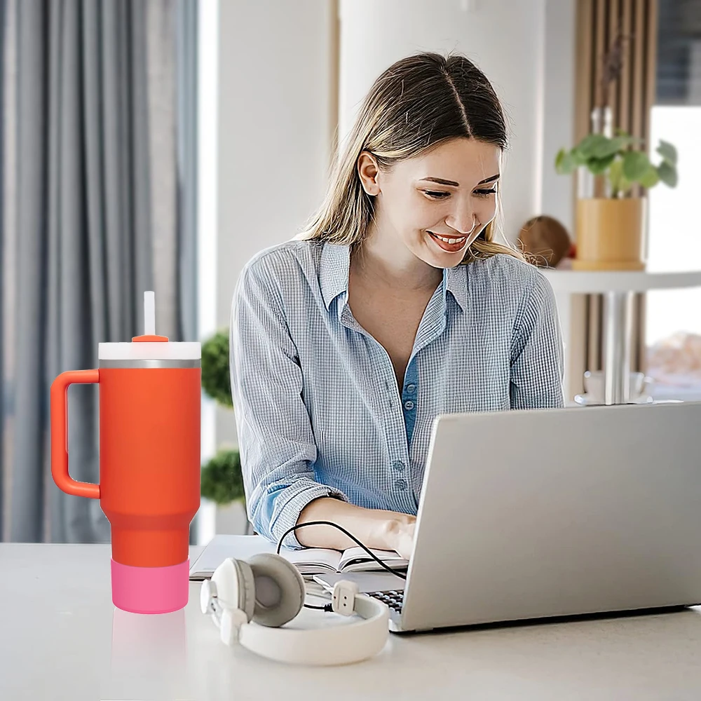 Silicone Boot Sleeve For Stanley Quencher Tumbler 30 Oz 40 Oz  Water Bottle Protective Water Bottle Cup Bottom