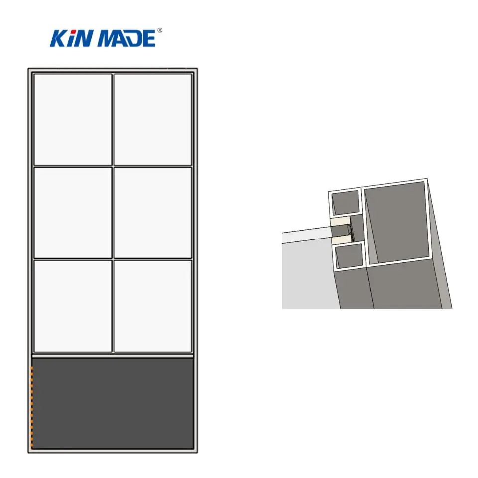 Modern Indoor Aluminium French Swing Glass Door Internal Glass Walls Divider Interior Metal Framed French Doors