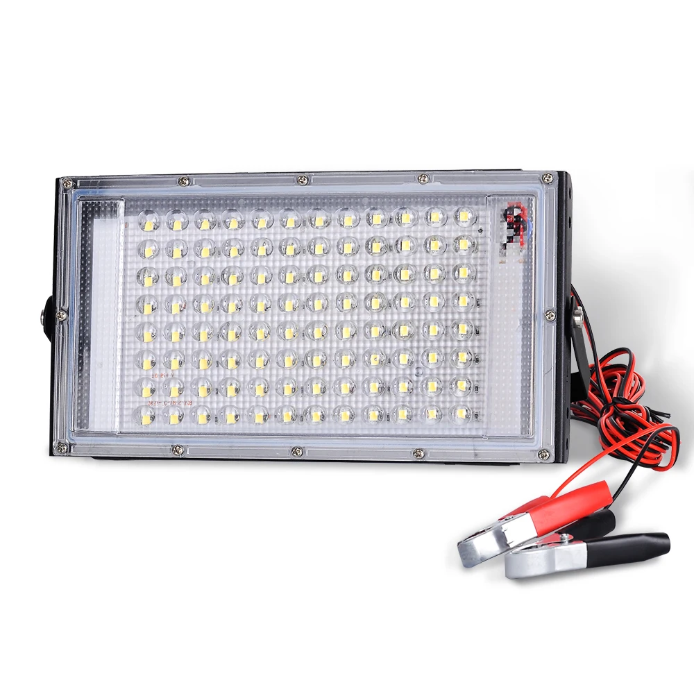 Xtra яркий DC12V 100W Светодиодный прожектор Аллигатор зажим ночной рынок открытый кемпинг точечный