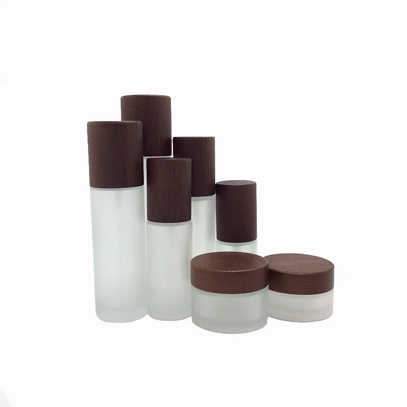 Factory wholesale glass jar lotion pump glass bottle perfume spray bottle hand cream hose eyelash brush makeup tools