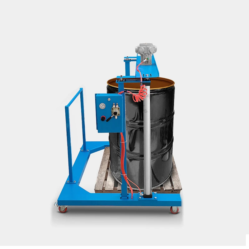 Pneumatic mixer 250 gallon IBC ton barrel special adjustable speed automatic lifting glue Ink paint mixer