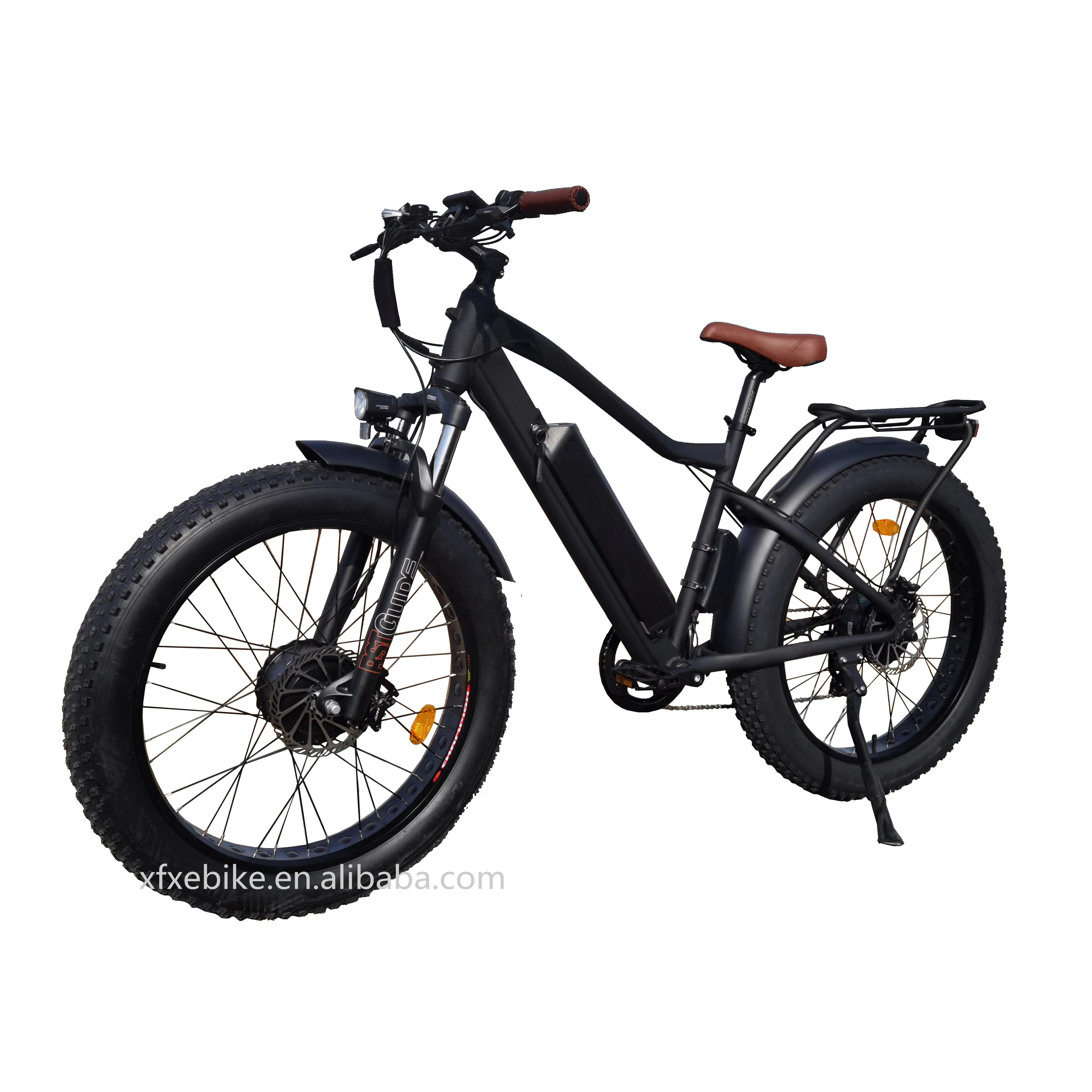 Offroad 7 Speed Electric Mountain Bike 48V 1000W Dual Motor Fat Tire Electric Bike