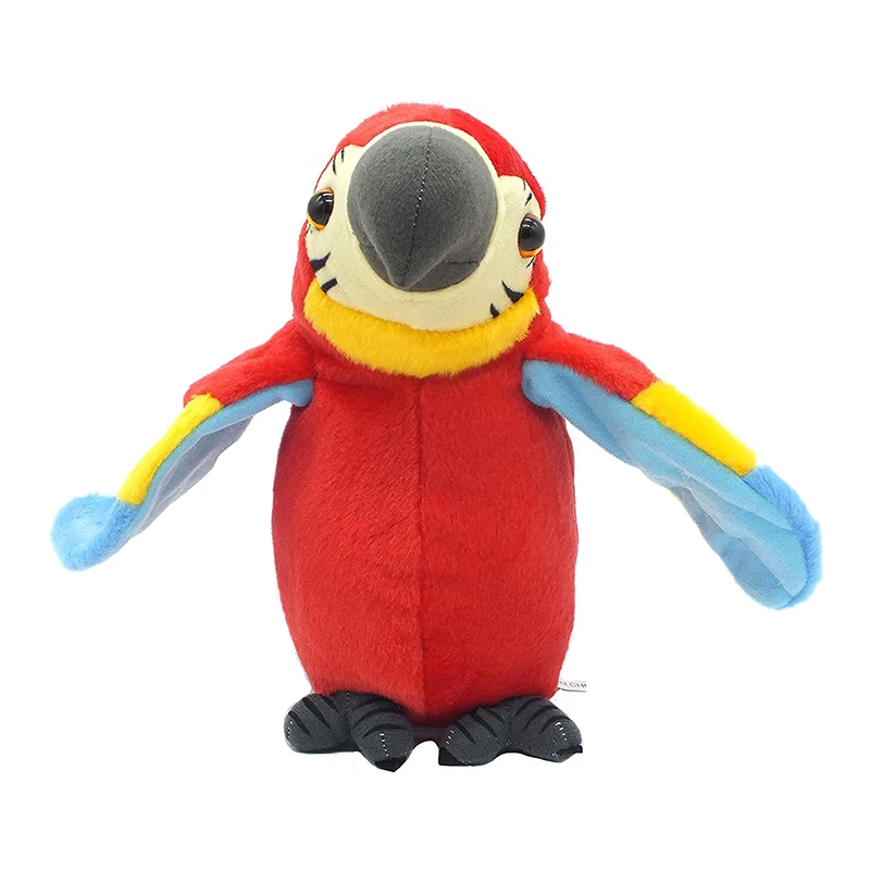 Repeat Talking Swinging Stuffed Animal Parrot Baby Toy Speaking Electronic Simulation Plush Parrot Toys