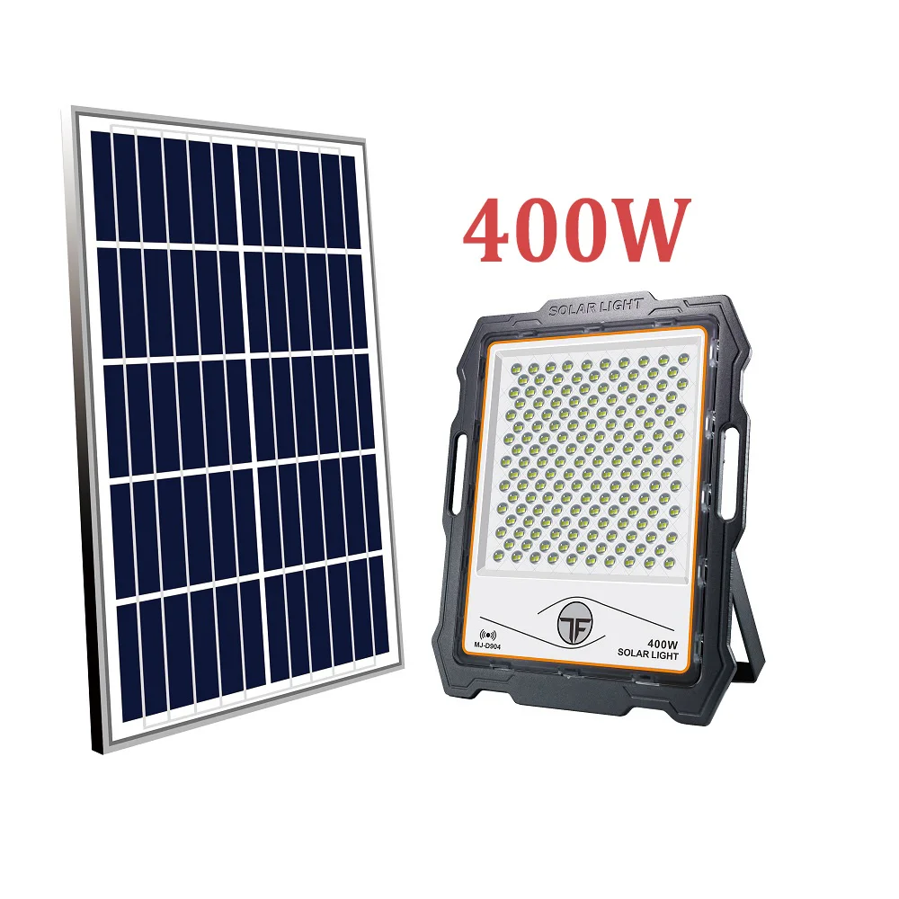 High powered IP67 portable 100W 200W 300W 400W outdoor solar led street garden flood light with cctv camera