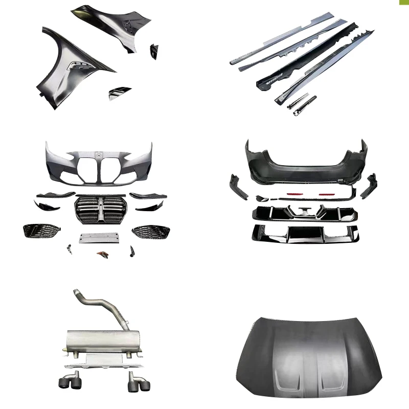 G22 M4 Wide Body Kit 4 Series G22 G23 Upgrade M4 Style Car Bumpers 1:1 M4 Front Bumper Rear Bumper Exhaust Fenders G22 Bodykit