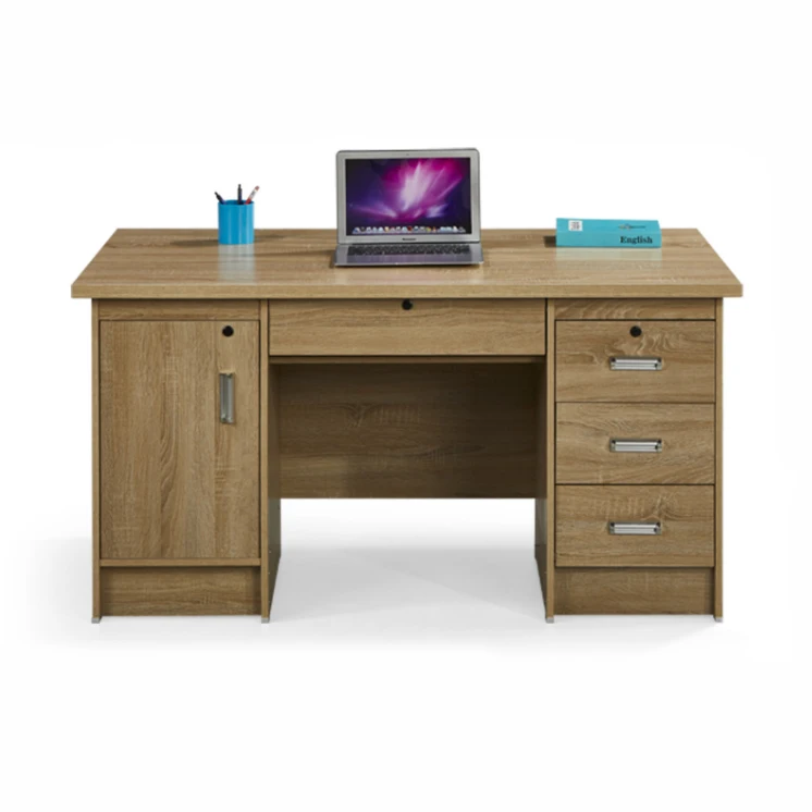 Classic unique study table ergonomic drawer brown bedroom High Quality luxury wooden office computer desk