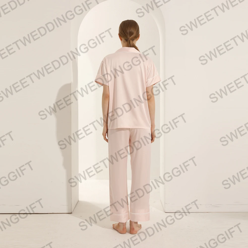 928 Women Satin Pajamas Set