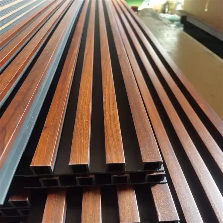 Factory Indoor Decor Wood Plastic Composite Pvc Coating Cladding Fluted Wall Board Wpc Interior Wall Panel