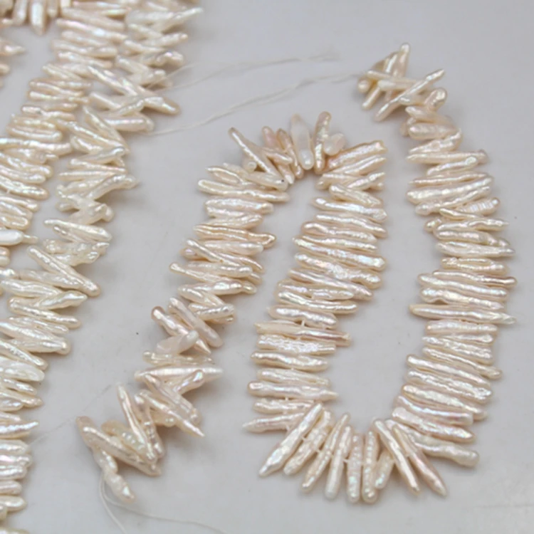 JC-1049 хорошего качества 4*20 мм натурального пресноводного жемчуга Strand Кеши барокко Жемчужная Нить для изготовления ювелирных